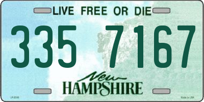 NH license plate 3357167