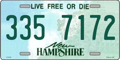NH license plate 3357172