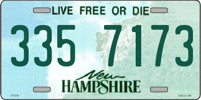 NH license plate 3357173
