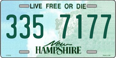 NH license plate 3357177