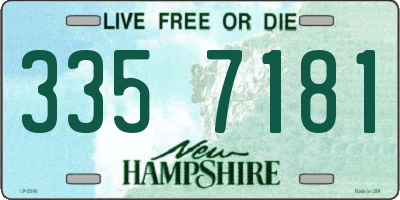NH license plate 3357181