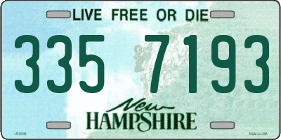 NH license plate 3357193