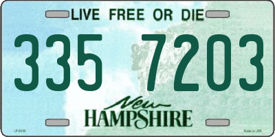 NH license plate 3357203