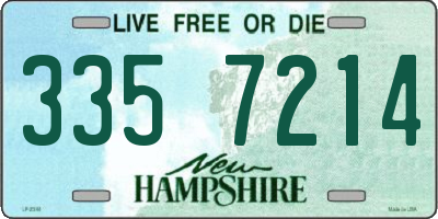 NH license plate 3357214