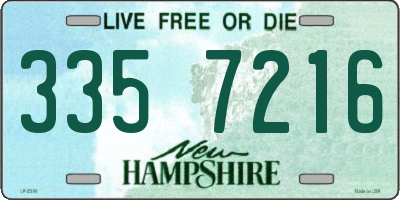 NH license plate 3357216