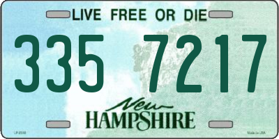 NH license plate 3357217