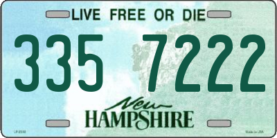 NH license plate 3357222