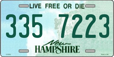 NH license plate 3357223