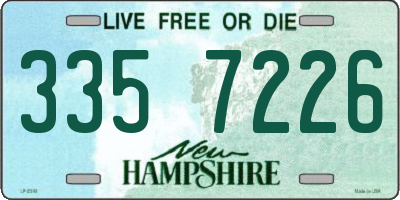 NH license plate 3357226