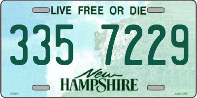 NH license plate 3357229