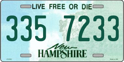 NH license plate 3357233