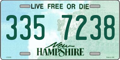 NH license plate 3357238
