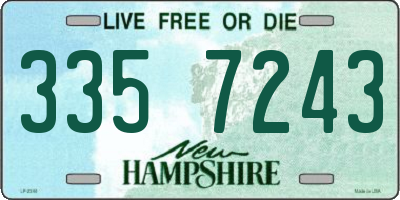NH license plate 3357243