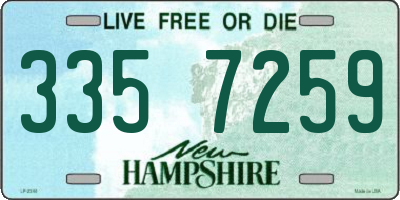 NH license plate 3357259