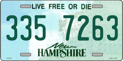 NH license plate 3357263