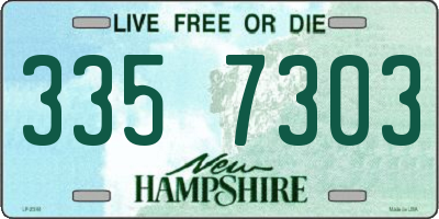 NH license plate 3357303