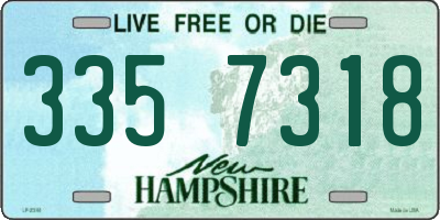 NH license plate 3357318