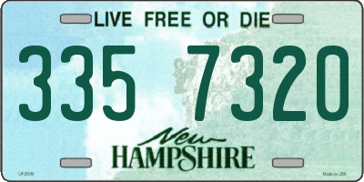 NH license plate 3357320