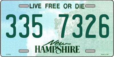 NH license plate 3357326