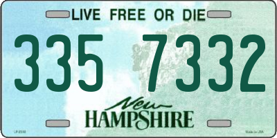 NH license plate 3357332