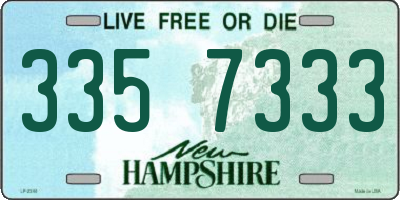 NH license plate 3357333