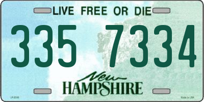 NH license plate 3357334