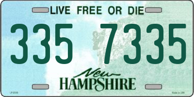 NH license plate 3357335