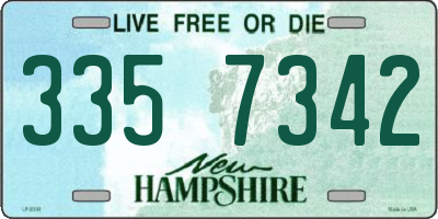 NH license plate 3357342