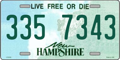 NH license plate 3357343