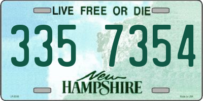 NH license plate 3357354