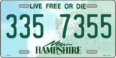 NH license plate 3357355
