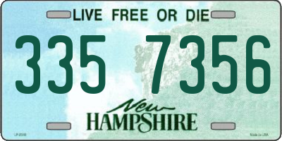 NH license plate 3357356