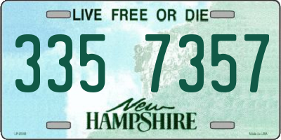 NH license plate 3357357