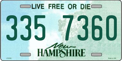 NH license plate 3357360
