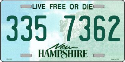 NH license plate 3357362