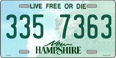 NH license plate 3357363