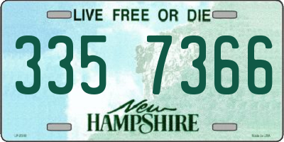 NH license plate 3357366
