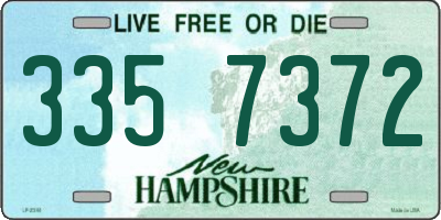 NH license plate 3357372