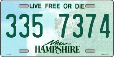 NH license plate 3357374