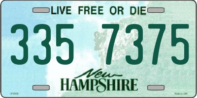 NH license plate 3357375