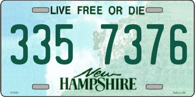 NH license plate 3357376