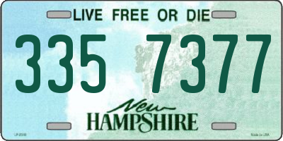 NH license plate 3357377