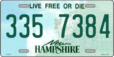 NH license plate 3357384