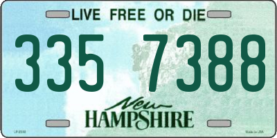 NH license plate 3357388
