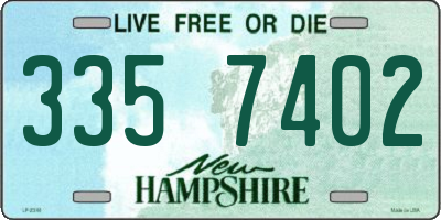 NH license plate 3357402