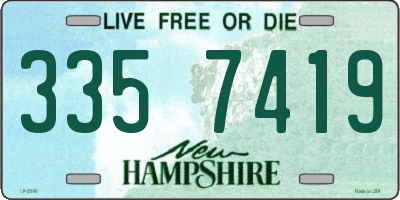 NH license plate 3357419