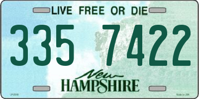 NH license plate 3357422