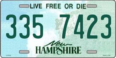 NH license plate 3357423