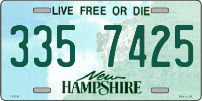 NH license plate 3357425