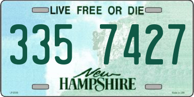 NH license plate 3357427